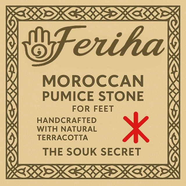 Alt view image 6 of 7 - Natural Moroccan Pumice Stone Handcrafted Terracotta Foot Scrubber for Exfoliation