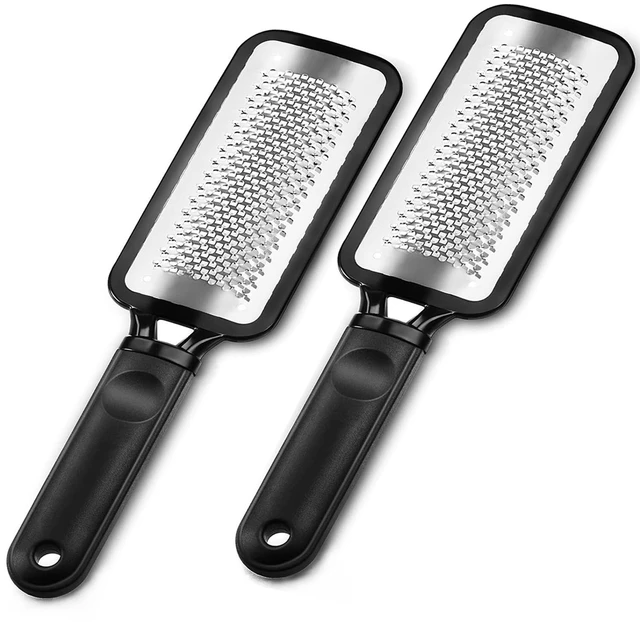 Main image of Foot Rasp Foot File, 2 Pcs Stainless Steel Pedicure Callus Remover for Feet, Professional Foot Care Tools for Pedicure to Removes Hard Skin Corns for Dry and Wet Feet