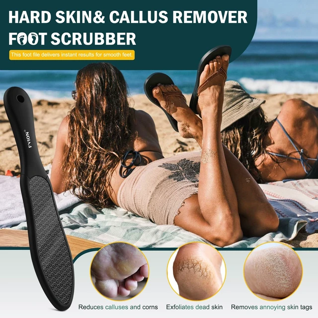 Alt view image 2 of 7 - Double-Sided Nano Glass Foot File for Callus Remover - Highly Effective Hard and Dead Skin Remover for Cracked Heels and Dry Skin (Black)