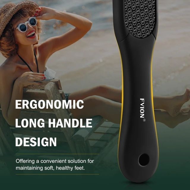 Alt view image 4 of 7 - Double-Sided Nano Glass Foot File for Callus Remover - Highly Effective Hard and Dead Skin Remover for Cracked Heels and Dry Skin (Black)