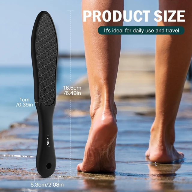 Alt view image 7 of 7 - Double-Sided Nano Glass Foot File for Callus Remover - Highly Effective Hard and Dead Skin Remover for Cracked Heels and Dry Skin (Black)