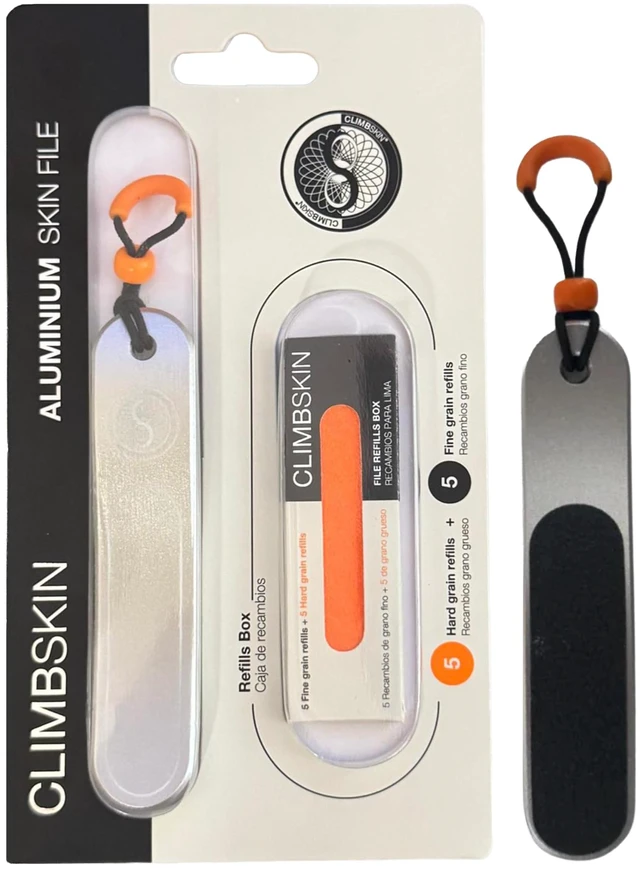 Main image of Aluminium Precision Callus Skinfile | Aluminum Callus File for Hands and Fingers, 10 Adhesive Refill Pads, Ideal for Climbing, Weightlifting, and Gymnastics
