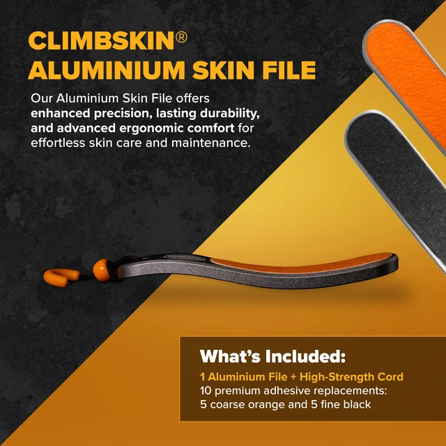 Alt view image 2 of 7 - Aluminium Precision Callus Skinfile | Aluminum Callus File for Hands and Fingers, 10 Adhesive Refill Pads, Ideal for Climbing, Weightlifting, and Gymnastics