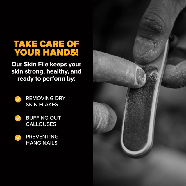 Alt view image 3 of 7 - Aluminium Precision Callus Skinfile | Aluminum Callus File for Hands and Fingers, 10 Adhesive Refill Pads, Ideal for Climbing, Weightlifting, and Gymnastics