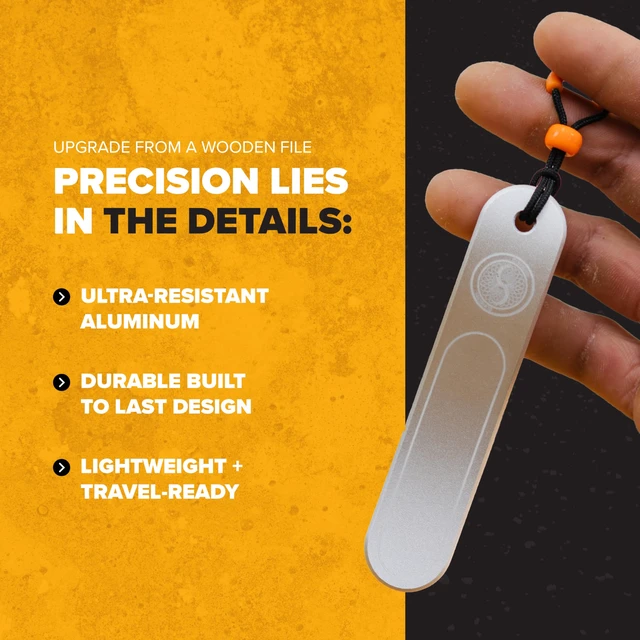 Alt view image 4 of 7 - Aluminium Precision Callus Skinfile | Aluminum Callus File for Hands and Fingers, 10 Adhesive Refill Pads, Ideal for Climbing, Weightlifting, and Gymnastics
