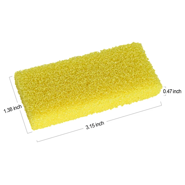 Alt view image 4 of 7 - Disposable Foot Scrubber Sponge Pads Pedicure Pumice Stone for Feet Callus Remover Medium Coarse Yellow 40Pcs