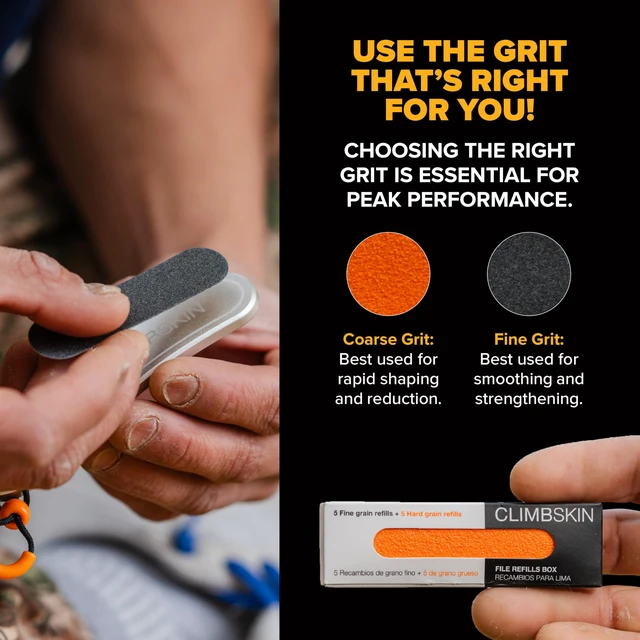 Alt view image 5 of 7 - Aluminium Precision Callus Skinfile | Aluminum Callus File for Hands and Fingers, 10 Adhesive Refill Pads, Ideal for Climbing, Weightlifting, and Gymnastics