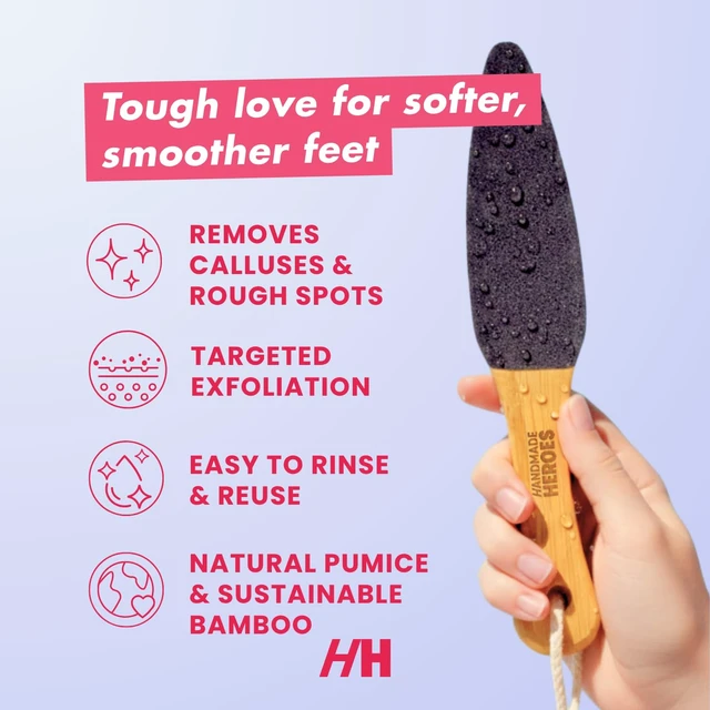Alt view image 2 of 5 - Foot Exfoliator - Deep Skin Smoother for Dry, Rough Areas & Cracked Heels Natural Scrub for Silky Soft Skin