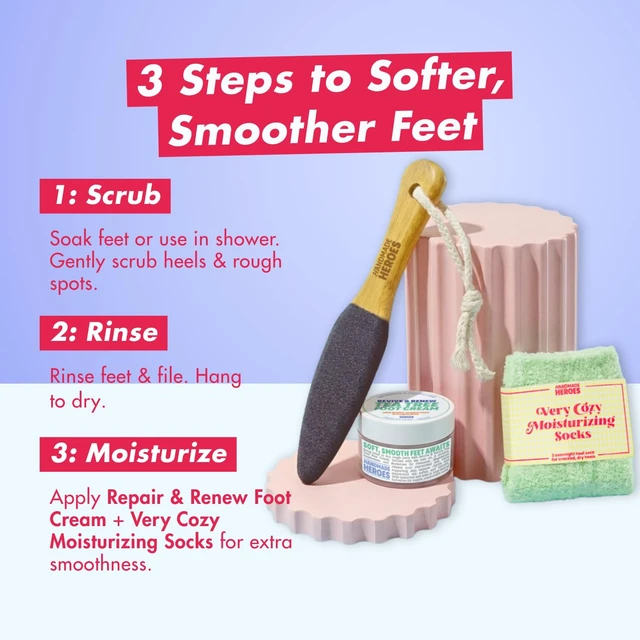 Alt view image 3 of 5 - Foot Exfoliator - Deep Skin Smoother for Dry, Rough Areas & Cracked Heels Natural Scrub for Silky Soft Skin