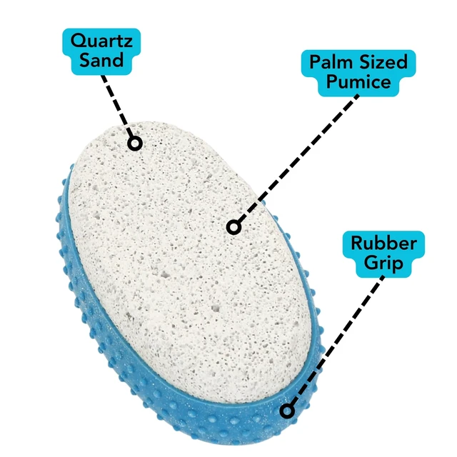 Alt view image 6 of 7 - 6-Pack Foot Pumice Stone Callus Remover Rubber Grip Blue