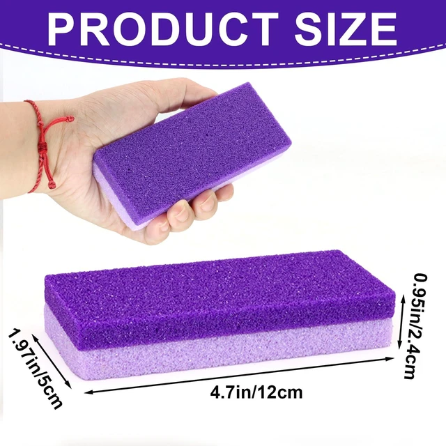 Alt view image 2 of 7 - Pumice Stone for Feet Foot Pumice Stone 4 Pack | Foot Pumice Stone for Dead Skin Double Sided Pedicure Tools for Feet Pumice Stone for Feet Callus Remover for Feet and Heels