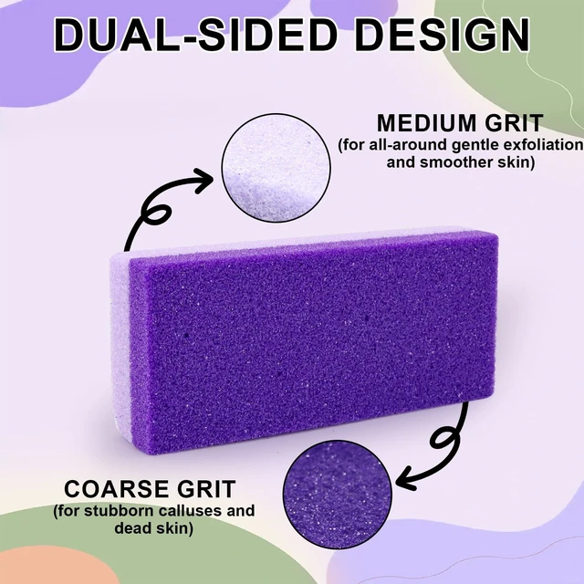 Alt view image 3 of 7 - Pumice Stone for Feet Foot Pumice Stone 4 Pack | Foot Pumice Stone for Dead Skin Double Sided Pedicure Tools for Feet Pumice Stone for Feet Callus Remover for Feet and Heels