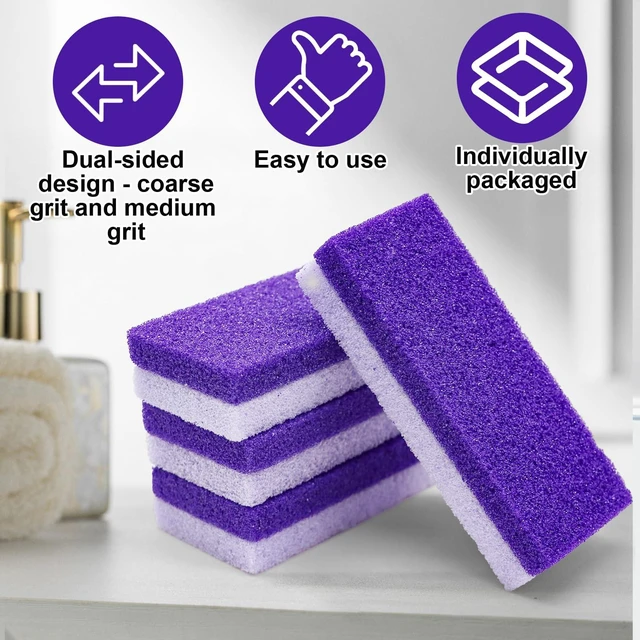 Alt view image 4 of 7 - Pumice Stone for Feet Foot Pumice Stone 4 Pack | Foot Pumice Stone for Dead Skin Double Sided Pedicure Tools for Feet Pumice Stone for Feet Callus Remover for Feet and Heels