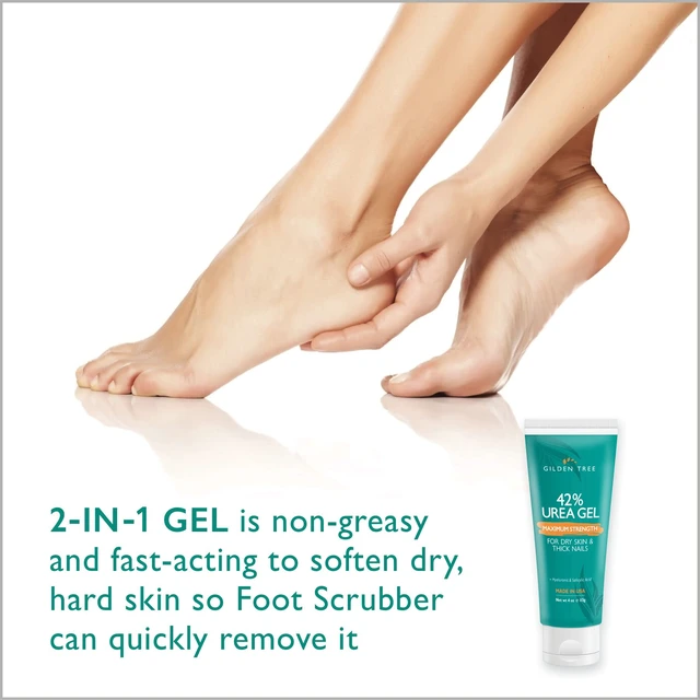 Alt view image 3 of 7 - Callus Remover Gel + Foot Scrubber Kit - Pedicure Tools for Dry Cracked Heels