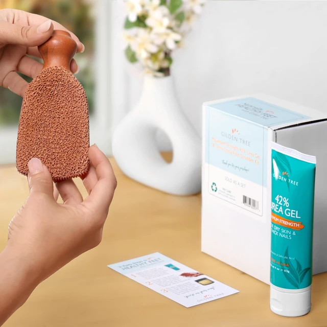 Alt view image 5 of 7 - Callus Remover Gel + Foot Scrubber Kit - Pedicure Tools for Dry Cracked Heels
