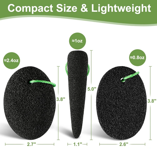 Alt view image 6 of 7 - Pumice Stone for Feet, 3 Pack Natural Earth Lava Foot Callus Remover | Pedicure Exfoliator Tools for Heels, Soles and Toe Gaps, Foot Scrubber for Dry & Dead Skin