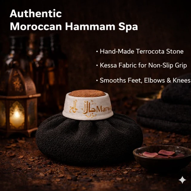 Alt view image 6 of 7 - Moroccan Pumice Stone for Feet, Terracotta Callus Remover, Cracked Heels