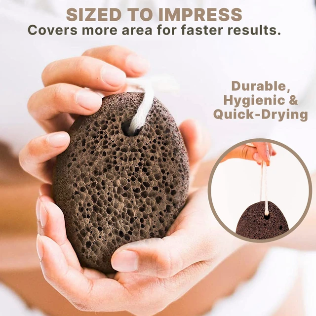 Alt view image 5 of 7 - Pumice Stone for Feet - Natural Lava Stone Foot Exfoliator | Callus Remove for Feet, Hands & Dead Skin, Foot Scrubber for Pedicure & Cracked Heels