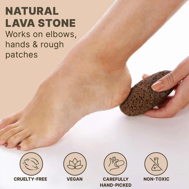 Alt view image 6 of 7 - Pumice Stone for Feet - Natural Lava Stone Foot Exfoliator | Callus Remove for Feet, Hands & Dead Skin, Foot Scrubber for Pedicure & Cracked Heels