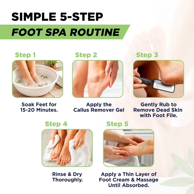 Alt view image 6 of 7 - Tea Tree Callus Remover Gel & Foot Soak, Foot Cream for Dry Cracked Feet | Extra Strength Callus Remover Gel kit for Dry Cracked Heels, Foot Cream Hydrate Softens Calluses & Rough Skin - 4in1