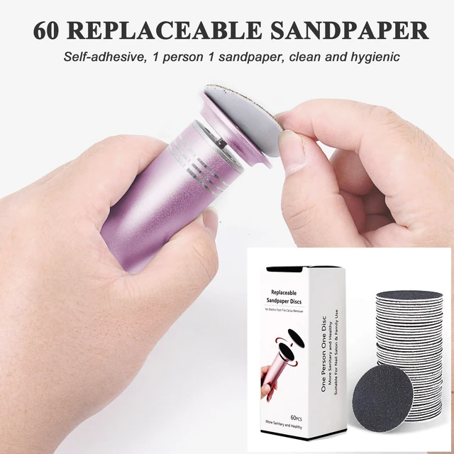 Alt view image 6 of 7 - Upgraded Electric Callus Remover for Feet 1200RPM Adjustable Speed Professional Electric Foot File Foot Sander Pedicure Tools for Women Men Hard Cracked Dead Skin, 60 Sandpaper Discs, Pink