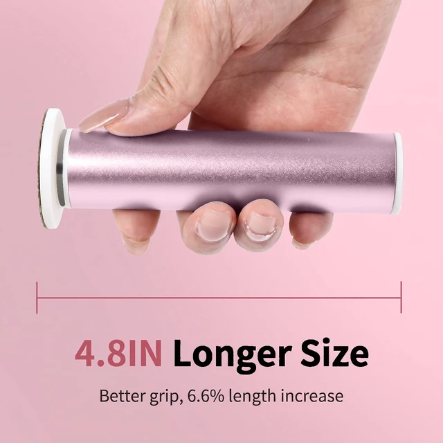 Alt view image 2 of 6 - Electric Foot Callus Remover with 3-Sizes 60pcs Sandpaper Discs, 4.8IN Longer Professional Aluminum Electric Foot File for Dead Skin