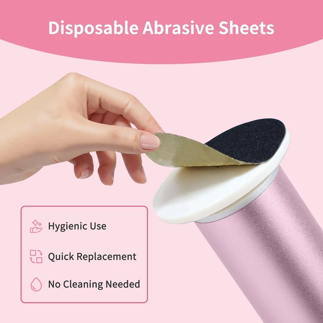 Alt view image 5 of 6 - Electric Foot Callus Remover with 3-Sizes 60pcs Sandpaper Discs, 4.8IN Longer Professional Aluminum Electric Foot File for Dead Skin