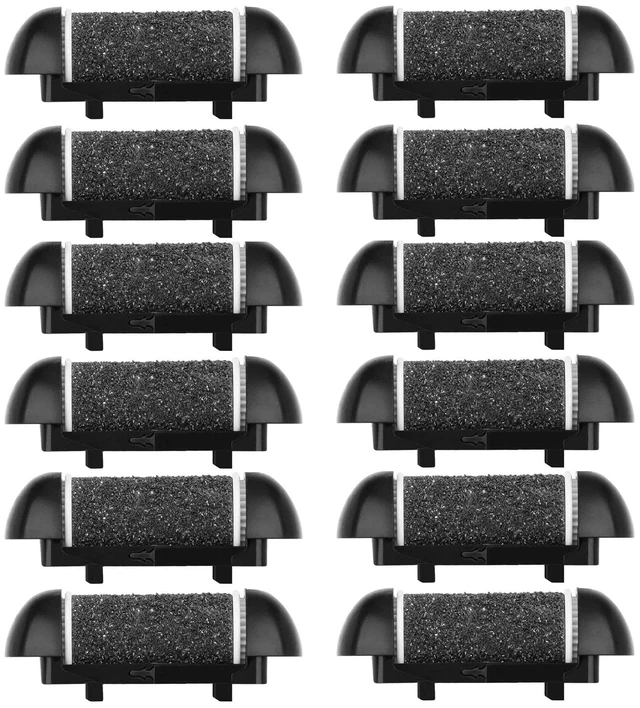 Main image of 12 Pack Replacement Refill Rollers for Electric Foot File Callus Remover Pedicure Kit Tools Grinding Roller Head for Hard Callus and Tough Dead Skin (12pcs Extra Coarse)