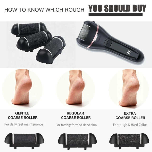 Alt view image 4 of 6 - 12 Pack Replacement Refill Rollers for Electric Foot File Callus Remover Pedicure Kit Tools Grinding Roller Head for Hard Callus and Tough Dead Skin (12pcs Extra Coarse)