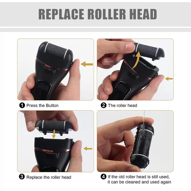 Alt view image 6 of 6 - 12 Pack Replacement Refill Rollers for Electric Foot File Callus Remover Pedicure Kit Tools Grinding Roller Head for Hard Callus and Tough Dead Skin (12pcs Extra Coarse)