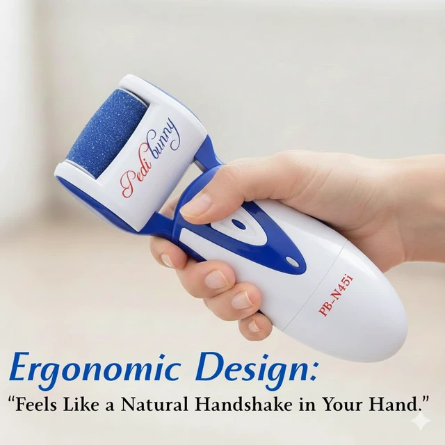 Alt view image 5 of 6 - Electric Foot Callus Remover - Rechargeable Electronic Foot File - Professional Pedicure Tools with 3 Rollers - Foot Scrubber for Dry Cracked Feet and Dead Skin - Foot Sander for Men and Women