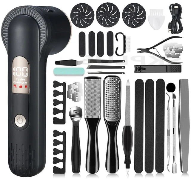 Main image of Electric Callus Remover with Dander Vacuum for Feet, Portable 36 in 1 Pedicure Kit Foot File Callus Remover, Waterproof Rechargeable Scrubber Dead Skin Remover with 3 Heads&LCD Display