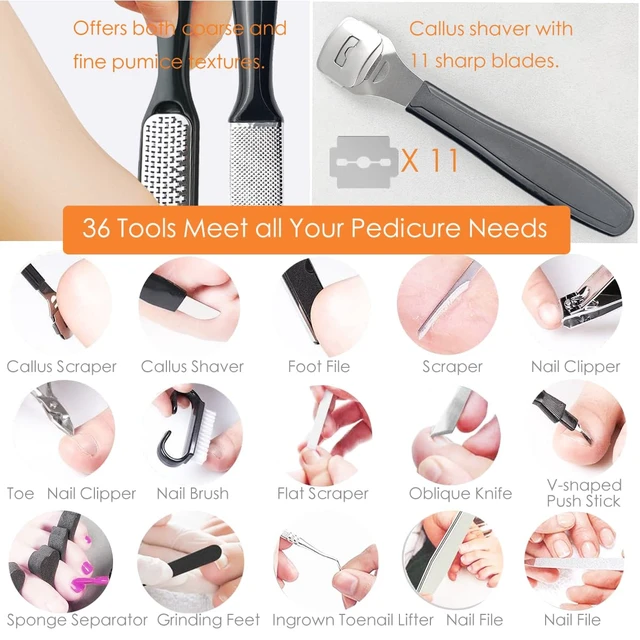 Alt view image 6 of 7 - Electric Callus Remover with Dander Vacuum for Feet, Portable 36 in 1 Pedicure Kit Foot File Callus Remover, Waterproof Rechargeable Scrubber Dead Skin Remover with 3 Heads&LCD Display
