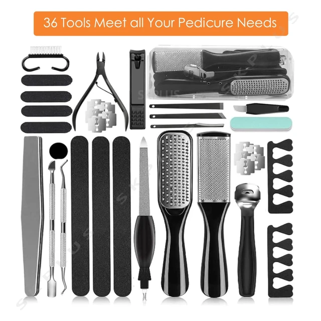 Alt view image 7 of 7 - Electric Callus Remover with Dander Vacuum for Feet, Portable 36 in 1 Pedicure Kit Foot File Callus Remover, Waterproof Rechargeable Scrubber Dead Skin Remover with 3 Heads&LCD Display