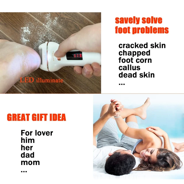 Alt view image 6 of 6 - Electric Callus Remover for Feet, Long Service Time Foot Scrubber, Rechargeable Electronic Foot Files, Professional Pedicure Tools Pedicure Kit Feet Care for Crack Heel, Women Gift (White)