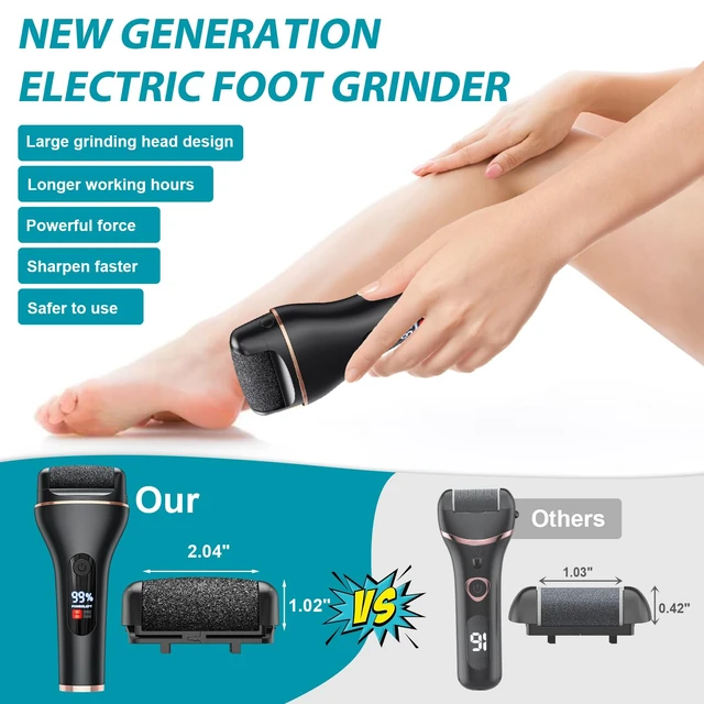 Alt view image 2 of 7 - Callus Remover for Feet Rechargeable Portable Electronic Foot File | Pedicure Tools 16 In 1 Foot Callus Remover Kit Foot Scrubber Professional Foot Care To Remove Dead Skin Hard Skin Dry Cracks