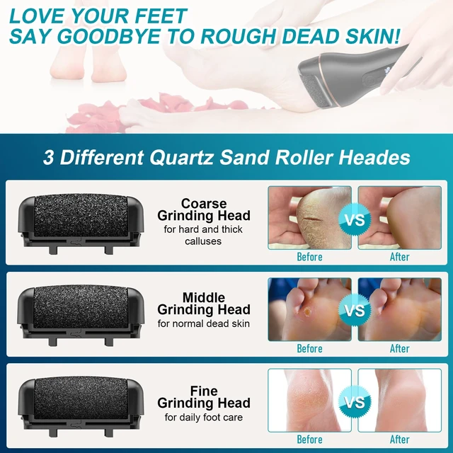 Alt view image 4 of 7 - Callus Remover for Feet Rechargeable Portable Electronic Foot File | Pedicure Tools 16 In 1 Foot Callus Remover Kit Foot Scrubber Professional Foot Care To Remove Dead Skin Hard Skin Dry Cracks