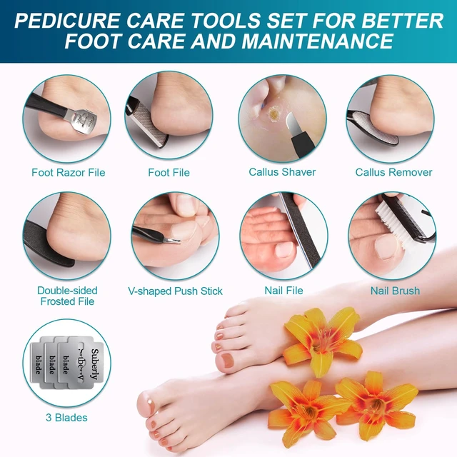 Alt view image 7 of 7 - Callus Remover for Feet Rechargeable Portable Electronic Foot File | Pedicure Tools 16 In 1 Foot Callus Remover Kit Foot Scrubber Professional Foot Care To Remove Dead Skin Hard Skin Dry Cracks