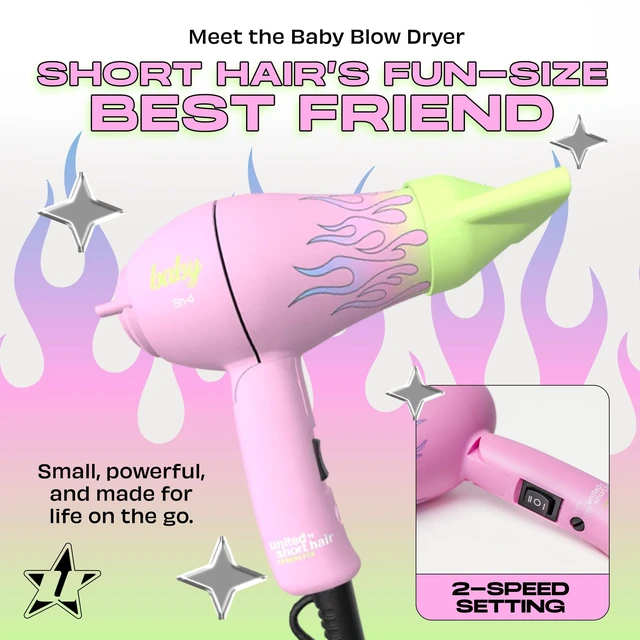 Alt view image 2 of 7 - Mini Travel Dryer with Diffuser, Portable Foldable Compact Lightweight | Dual Voltage, Foldable Handle, 1200W Fast-Drying, Includes Diffuser and Styling Nozzle, Lightweight Compact Portable Design