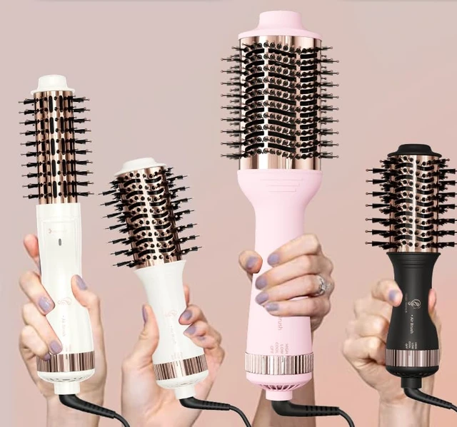 Alt view image 7 of 7 - Dual Voltage Travel Blow Dryer Brush in one, Hair Trends Mini Hot Air Brush | 120V-240V Nano Titanium 2 Inch One Step Hair Dryer & Styler Volumizer Oval Shape, Europe Travel Essentials for Women