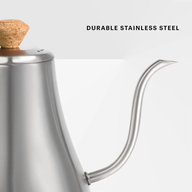 Alt view image 6 of 7 - 27oz Melior Gooseneck Electric Water Kettle, Pour Over Coffee & Tea, Brushed Stainless Steel