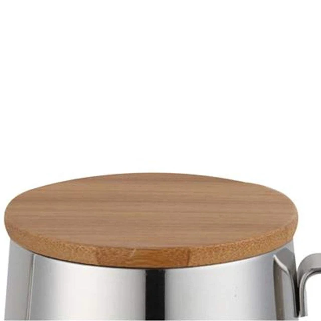 Alt view image 7 of 7 - Pour Over Kettle, 12oz/350ml Stainless Steel Gooseneck Coffee Kettle, Long Narrow Spout Coffee Pot Hand Drip Kettle Pour Over Coffee and Tea Pot with Wooden Lid