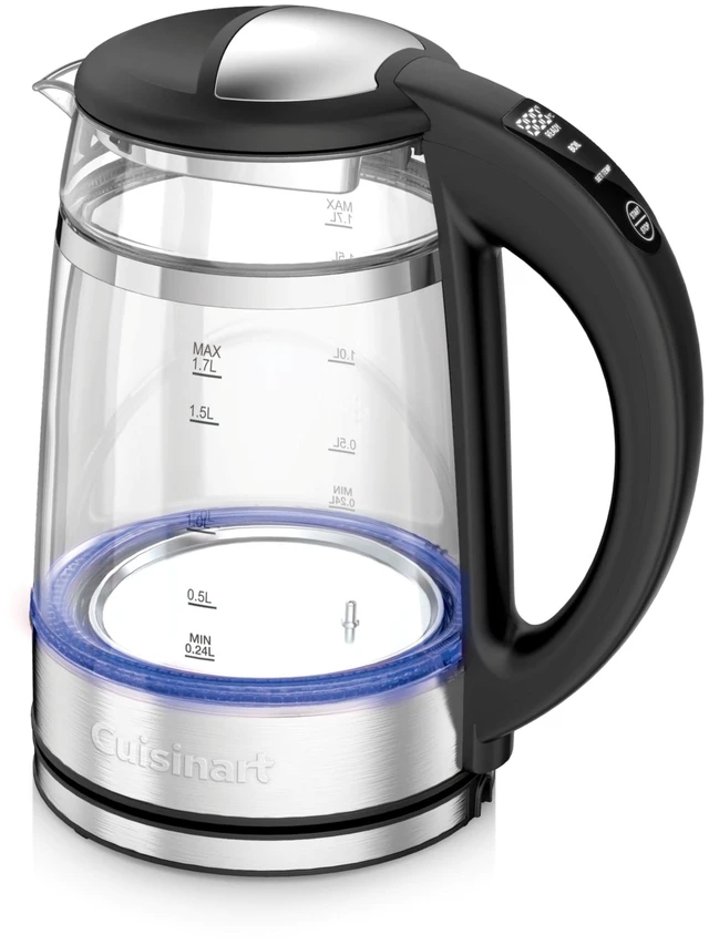 Main image of 1.7L Glass Variable Temperature Control Electric Kettle 110°F212°F with Touchscreen Controls, Illumination, DualLayer CoolTouch Design & Nondrip Spout