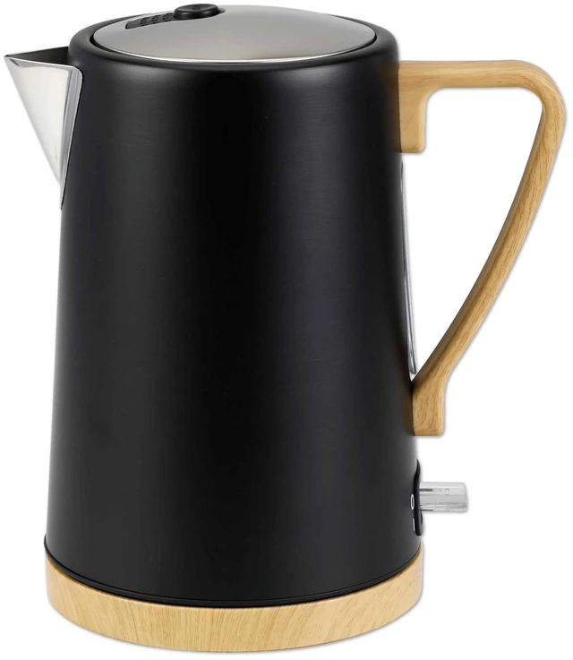 Main image of 1.7L 1500W Wide Mouth Electric Kettle - Stainless Steel Interior - Rapid-Boil - Auto Shut-Off, Boil-Dry Protection, Cool-Touch, LED Indicator - Black
