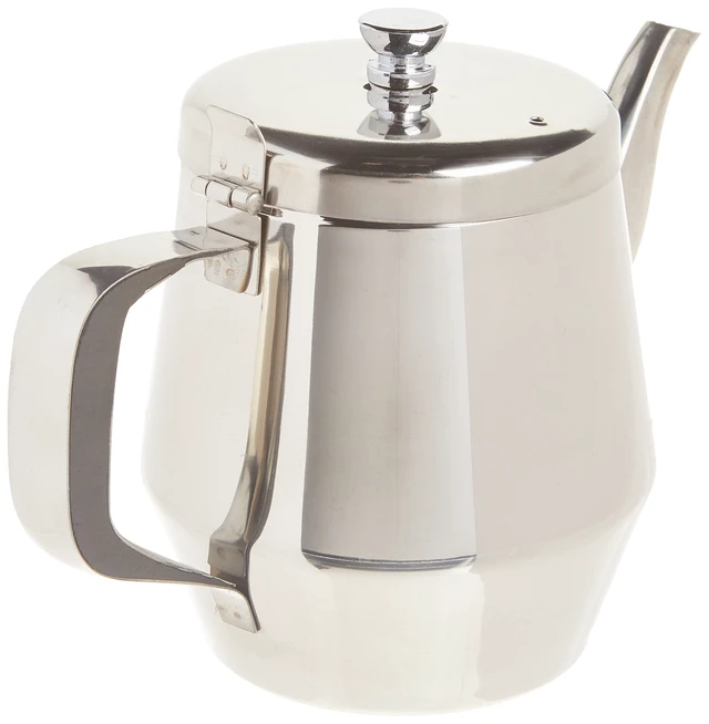 Alt view image 3 of 5 - Gooseneck Teapot, 32-Ounce,Stainless Steel,Medium | Gooseneck spout, Hinged lid, Commercial foodservice use, Tea, hot water and tableside beverage service