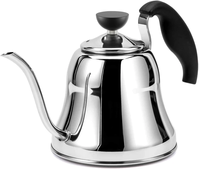 Main image of Tea Kettle for Stovetop, Gooseneck Pour Over, Flow Control, 28oz, Silver | Food Grade Stainless Steelfor Home & Kitchen, Precise Gooseneck Spout Induction & Gas Applicable