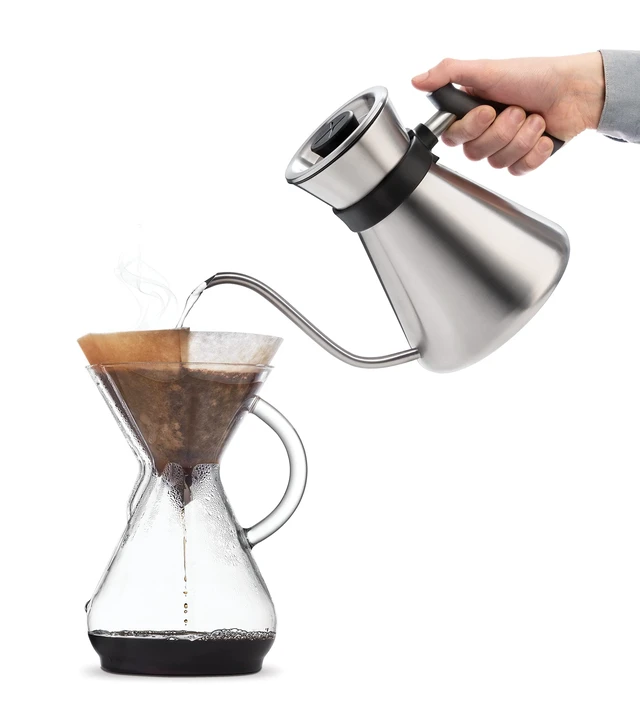 Alt view image 2 of 7 - Stainless Steel Gooseneck Kettle, Pour Over Chettle, Brushed 1.2L | Precision Gooseneck Spout, 40 oz Capacity, Stovetop Kettle, Effortless Controlled Pour