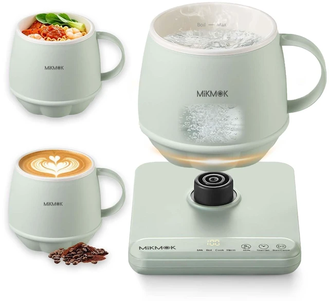 Main image of Desk Electric Mug 400ML, Ceramic Glaze Beverage Warmer, 300W Fast Boiling | BPA-Free, 45-100 Temp Control, 4 Modes, Digital Display Smart Electric Kettle For Coffee Tea Oatmeal Office Dorm Home