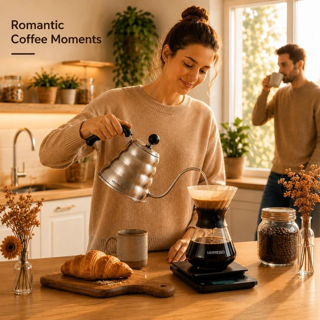 Alt view image 6 of 7 - Gooseneck Kettle, 40 Oz Pour Over Coffee Kettle, Stainless Steel | Stovetop Kettle with Barista Pour Control, 1.2L Design for Coffee & Tea, Compatible with Induction Cooktops