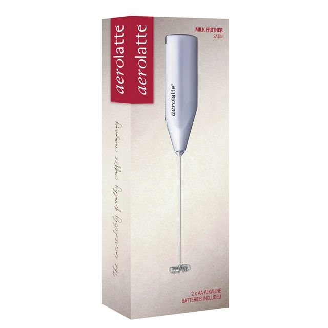 Alt view image 6 of 6 - Steam-Free Milk Frother, Satin Finish, 18/8 Stainless Steel Whisk, BPA-Free Plastic Housing, Batteries Included